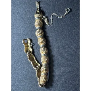 Photo of Monet Gold Tone Close over Clasp with Safety Clasp Bracelet 6.75in