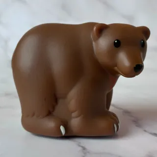 Photo of Fisher-Price Little People Zoo Talkers Brown Bear Figure 2011 Replacement