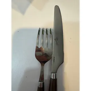Photo of Fiesta Fiestaware fork and knife 2 Piece Hostess Set Chocolate