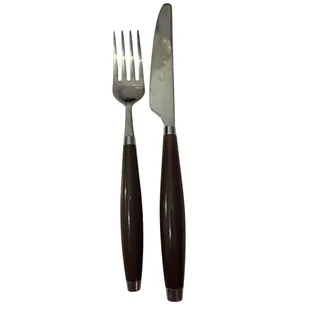 Photo of Fiesta Fiestaware fork and knife 2 Piece Hostess Set Chocolate