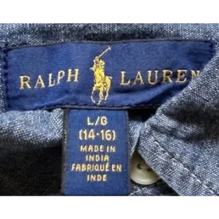 Photo of Polo Ralph Lauren Kids Indigo Denim Button Down Shirt|14|16