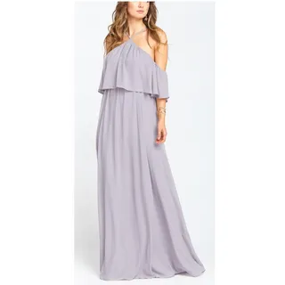 Photo of Show Me Your Mumu Rebecca Ruffle sleeve Maxi Dress lilac light purple XS NWT