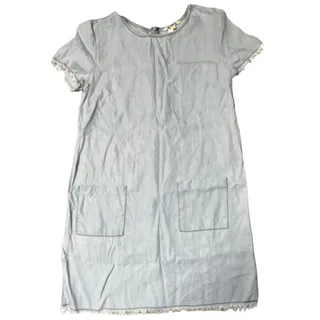 Photo of BB Dakota Light denim blue fringe cutoff raw hem medium