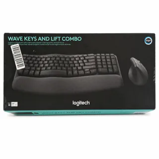 Photo of Share Logitech Wave Keys Lift Ergonomic Keyboard Mouse Combo Graphite Open Box