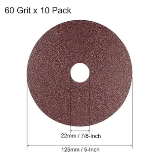 Photo of Center Hole 60 Grit Sanding Grinding Discs, 10 Pack