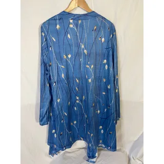 Photo of Womens blue vines and flowers sweater cardigan