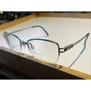 Photo of CHARMANT ARISTAR Eyeglasses AR30818 543 Blue Womens 51-17-135 Silver Frames Only