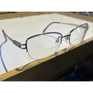 Photo of CHARMANT ARISTAR Eyeglasses AR30818 543 Blue Womens 51-17-135 Silver Frames Only