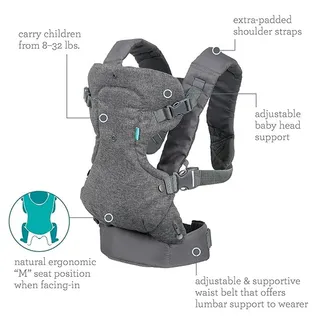 Photo of Infantino Flip 4-in-1 Ergonomic Baby Carrier (8-32 lbs)- Gray