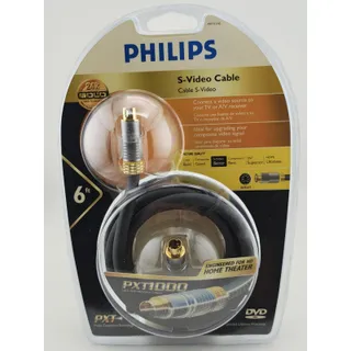 Photo of Vintage Philips PXT1000 6ft S-Video Cable NOS Sealed 24k Gold Retro Gaming CRT