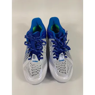 Photo of Under Armour Yard Low Metal Baseball Cleats White Blue M 7.5 / W 9 3025592-400