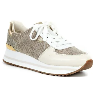 Photo of Michael Kors Monique Glitter Chain Mesh Trainer Sneakers Pale Gold Size 7.5 M