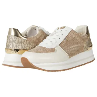 Photo of Michael Kors Monique Glitter Chain Mesh Trainer Sneakers Pale Gold Size 7.5 M