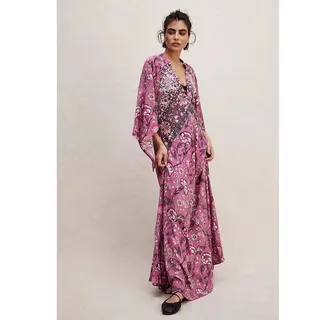 Photo of New Free People Jen's Pirate Booty Baroque Hyacinth Gown $286 X-SMALL Pink