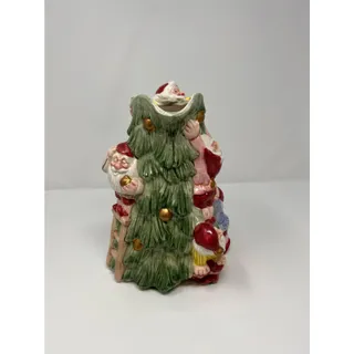 Photo of Fitz and Floyd Trim a Tree Christmas Pitcher with Elf Handle 9 1/2" Tall