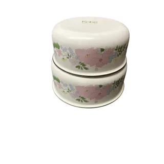 Photo of Kobe Bowls Floral 2pc Round Bowl Set Ceramic/Enamel 7in White Pink