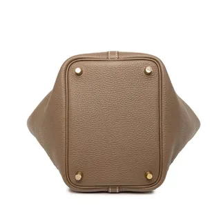 Photo of Hermes Taurillon Clemence Picotin Lock PM Handbag Brown