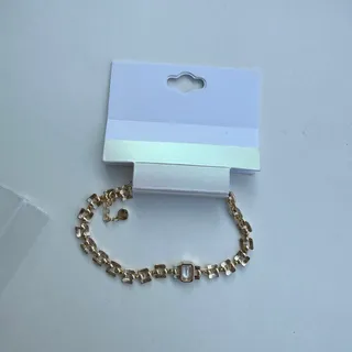 Photo of And Now This 18K Gold Over Brass Link Bracelet 7” + 1” Extender NWT