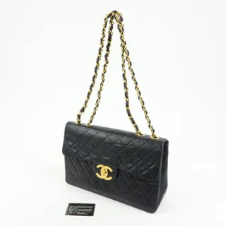 Photo of Chanel Lambskin Jumbo Classic Single Flap Bag Black
