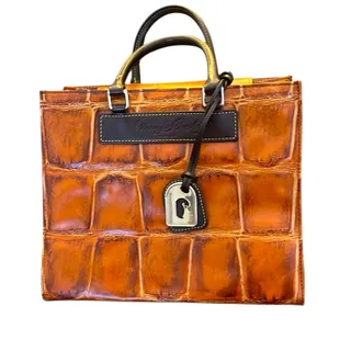 Photo of Dooney & Bourke Caiman Camilla Croc- Embossed Leather Tote Bag Women’s EUC