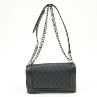 Photo of Chanel Caviar Leather Boy Chanel Flap Bag Black