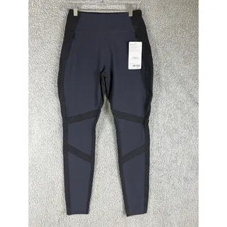 Photo of Athleta Summiter Tight Womens 4 NWT Navy Black Water Resistant Hiking Leggings