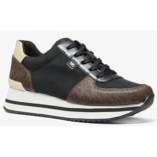 Photo of Michael Kors Monique BlackMesh Trainer Sneakers Brown Size 5.5 M