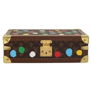 Photo of Louis Vuitton x Yayoi Kusama Painted Dots Coffret 8 Montres Trunk Brown