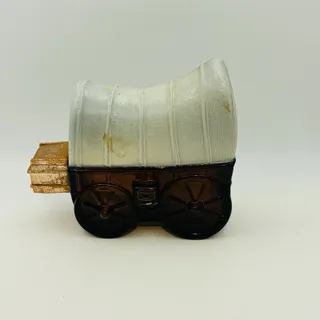 Photo of Vintage Avon Spicy After Shave Covered Wagon Bottle Decanter 1970s Empty