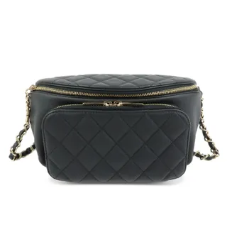 Photo of Chanel Matelasse Caviar Leather Belt Bag Black