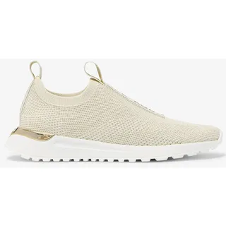 Photo of MICHAEL KORS women Bodie Knit Slip-On Sneaker stretched fabric Pale Gold 9 M