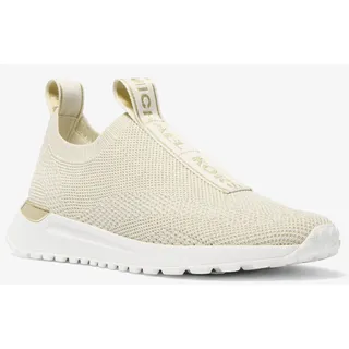 Photo of MICHAEL KORS women Bodie Knit Slip-On Sneaker stretched fabric Pale Gold 9 M