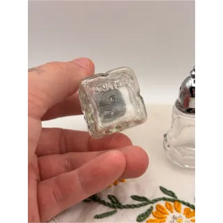 Photo of Set of Mismatch Glass and Silver Salt and Pepper Shakers