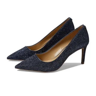 Photo of Michael Kors Alina Flex High Heel Pump Women's 9.5 M Glitter Chain Mesh Navy