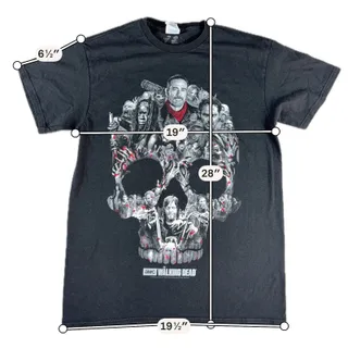 Photo of The Walking Dead T Shirt Mens M 2016 AMC Skull Graphic Negan Rick Daryl Delta