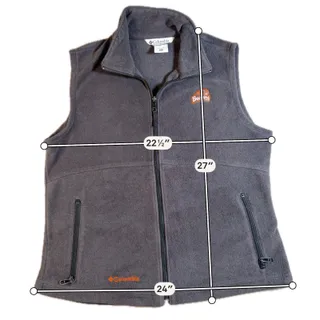 Photo of Oregon State Beavers Columbia Fleece Vest Womens XL Gray Full Zip NCAA