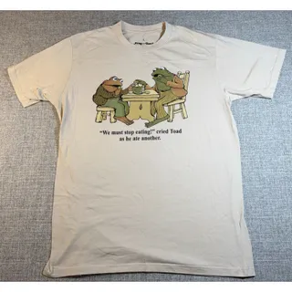 Photo of Frog and Toad Together T Shirt Mens Large "We Must Stop Eating" Arnold Lobel