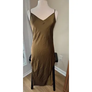 Photo of House of Harlow Bronze Brown Midi Slip Dress Size Small