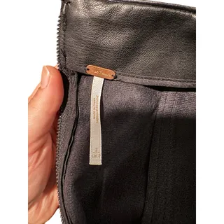 Photo of Free People Black Vegan Leather Pencil Mini Skirt Size 2