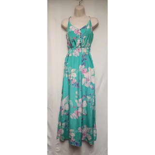 Photo of Yumi Kim Multicolor Teal Floral Open Back Maxi Dress Size Large NWT