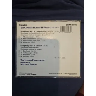 Photo of Symphonies 3 & 4 by Parry / Barnert (CD, 1992)
