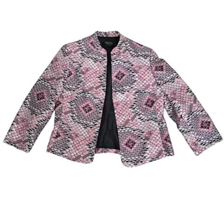 Photo of Kasper Separates Blazer Women’s Size 6 Pink Geometric Print