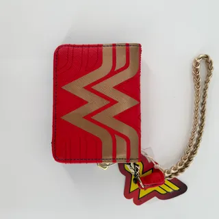 Photo of LOUNGEFLY Wonder Woman Wristlet Wallet Lasso of Truth Red Gold New Tags