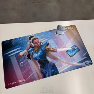 Photo of D23 Disney 2026 Magic Gathering Marvel Shuri Shiny Playmat & Promo Card MTG Game