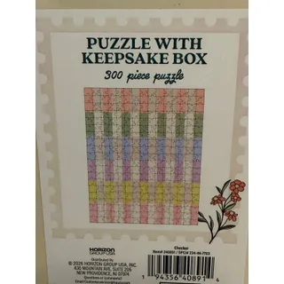 Photo of Puzzle with Keepsake Box 300 Piece Jigsaw Pastel Stripe Horizon Group New Sealed