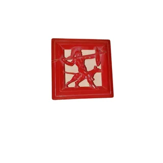 Photo of Red and white hickok mens jewelry box with Roman soilder motif