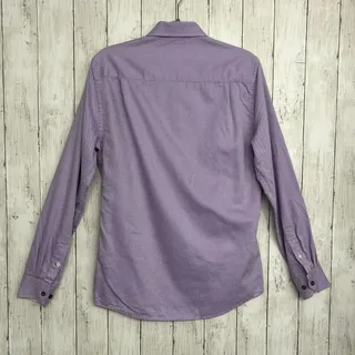 Photo of Duchamp Purple Check Long Sleeve Lightweight Collared Button Up Dress Shirt 15.5