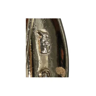 Photo of Pin Coro gold toned sapphire jeweled leaf