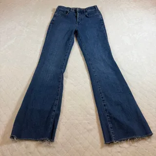 Photo of Anthropologie Pilcro The Icon Flare Raw Hem Womens Jeans Size 26 EUC