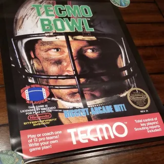 Photo of Poster - Tecmo Bowl NES Cover Art (NEW) - Nintendo